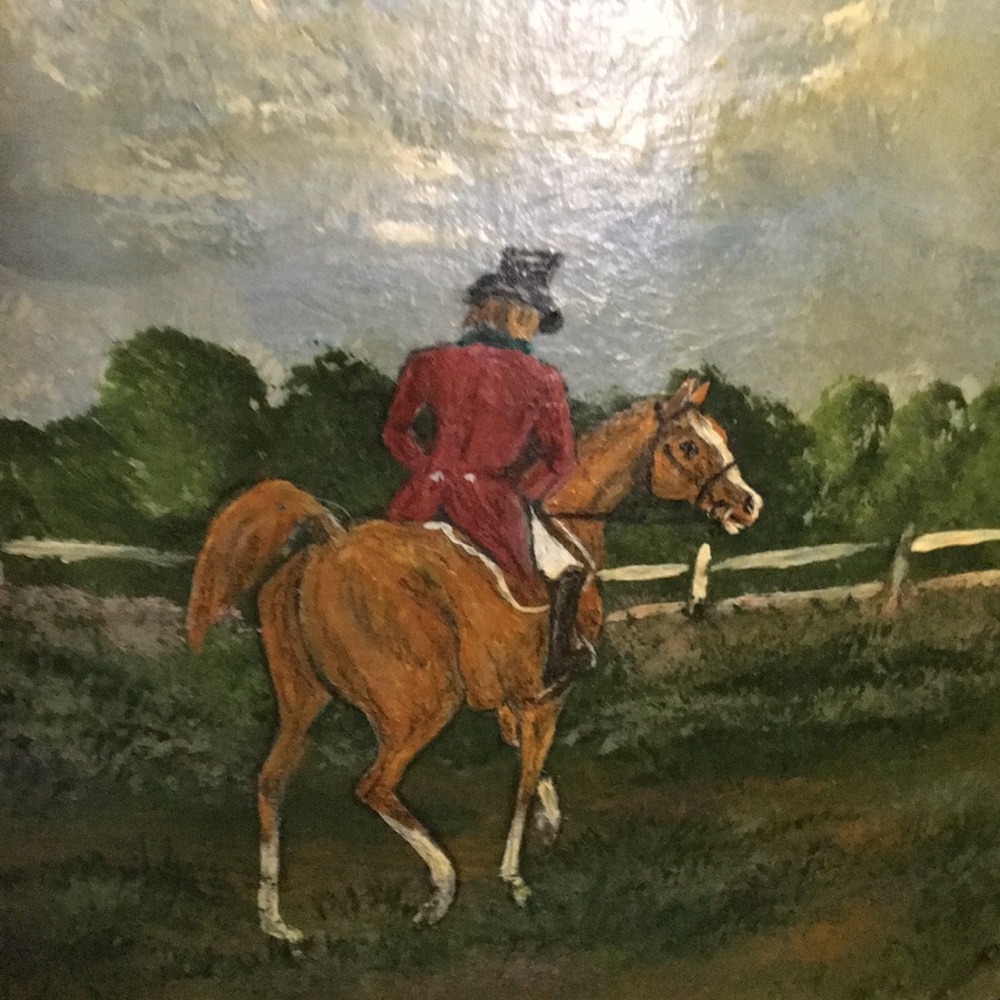 Vintage Folk Art box had painted signed by artist DL, Frenchtown, NJ early 80s. - Picture 6 of 16